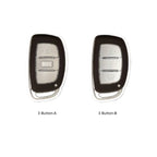 Étui de clé de voiture en cuir 3 boutons pour Hyundai Elantra, IX25 Festa et IX35 Verna