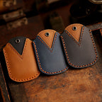 Étui de clé de voiture en cuir Toyota à 3 boutons