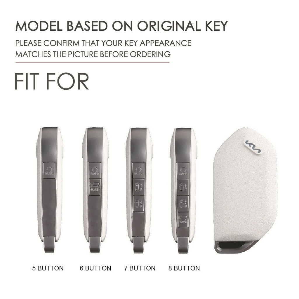 Étui en cuir pour clé de voiture Kia à 5, 6, 7, 8 ou 9 boutons