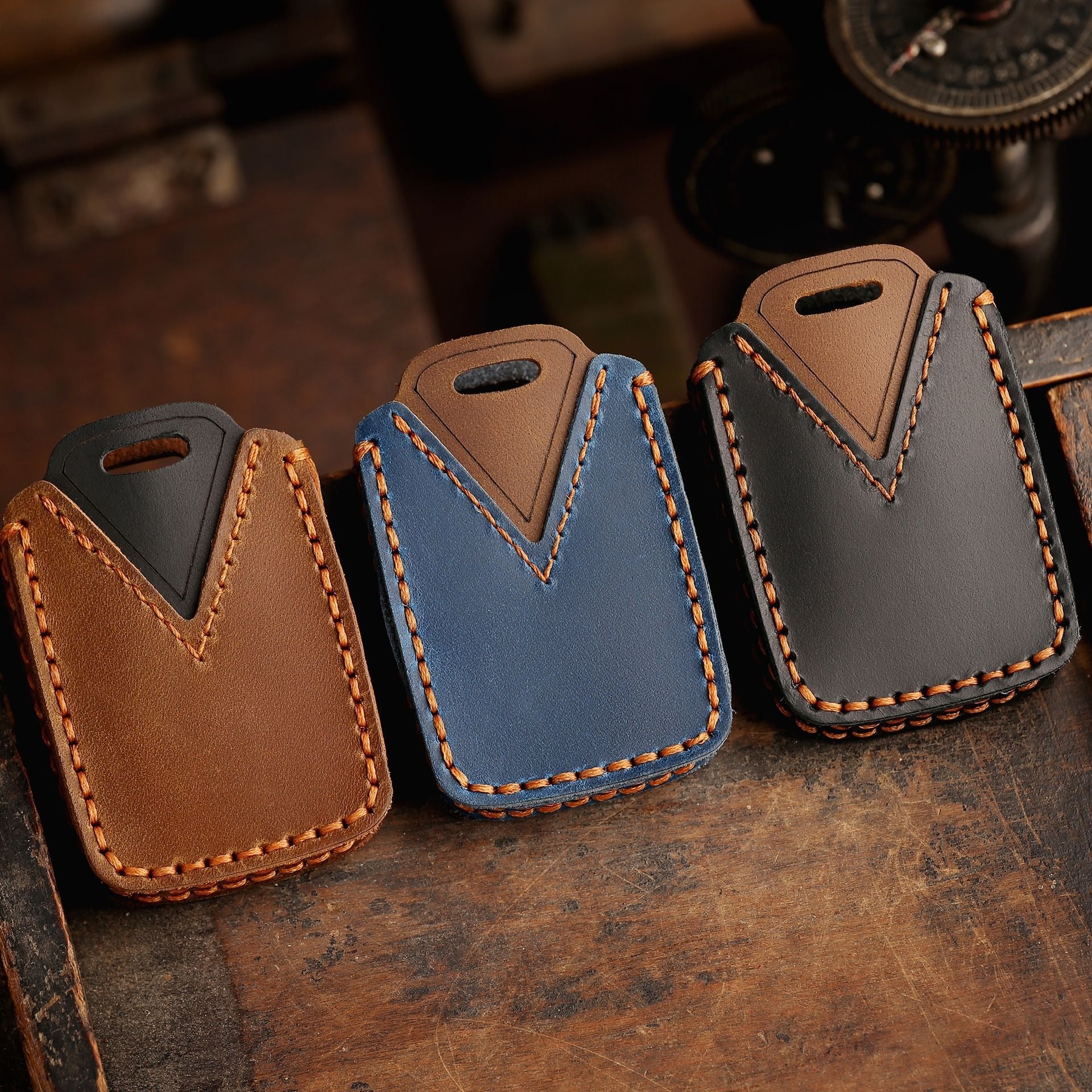 Chevrolet GMC Colorado Silverado Leder-Autoschlüsselhülle mit 4 oder 6 Tasten