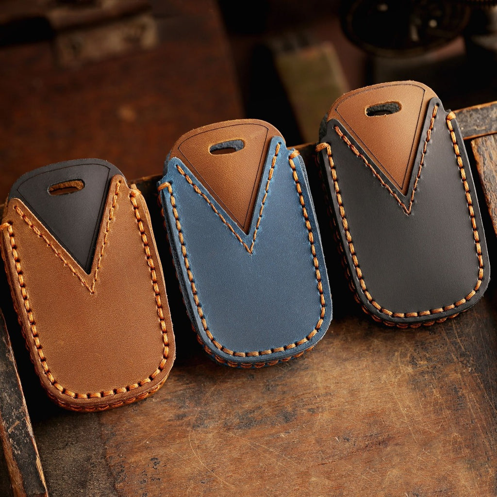 Kia Carnival MPV Leder-Autoschlüsselhülle mit 6 Tasten