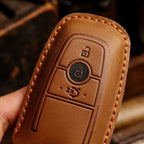 Ford Focus Explorer Kuga Sharp Aviator Lincoln Mondeo Edge F-150 Raptor Pickup Trucks Leder-Autoschlüsselhülle für 2, 3, 4 und 5 Tasten