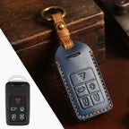 Carsine Volvo XC60 Leather Car Key Cover 5,6 Button Blue / 5 Button