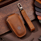 Ford Focus Explorer Kuga Sharp Aviator Lincoln Mondeo Edge F-150 Raptor Pickup Trucks Leder-Autoschlüsselhülle für 2, 3, 4 und 5 Tasten