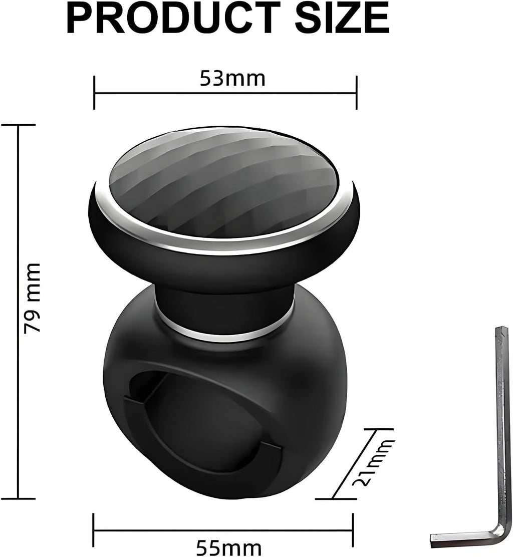 Steering Wheel Knob, Car Steering Wheel Grip Aid, Ball Handle Power Assister Knob Universal Car Wheel Spinner for Cars, Semi Truck, Forklifts, Tractors, Boat, and Golf Cart