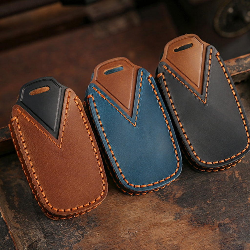 Toyota Yaris Autoschlüsselhülle aus Leder mit 2 oder 3 Tasten