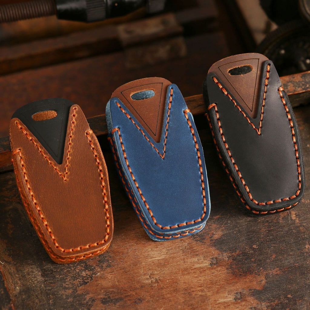 Mitsubishi Autoschlüsselhülle aus Leder mit 2 oder 3 Tasten