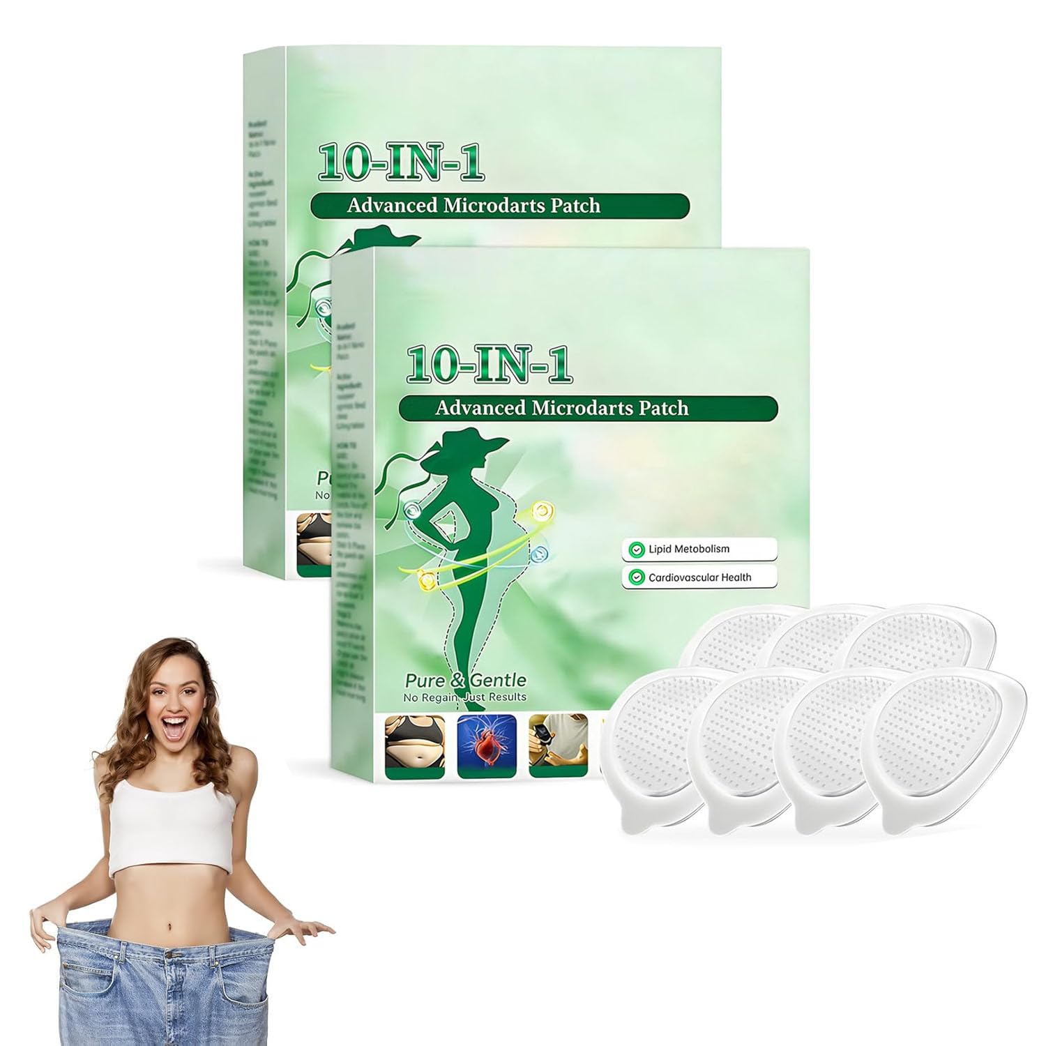 Moringa Berberine Patches Advanced Moringa 10-IN-1 Nano Microdarts Patch Natural Patches for Women Men Gentle Formula for All Skin-Types