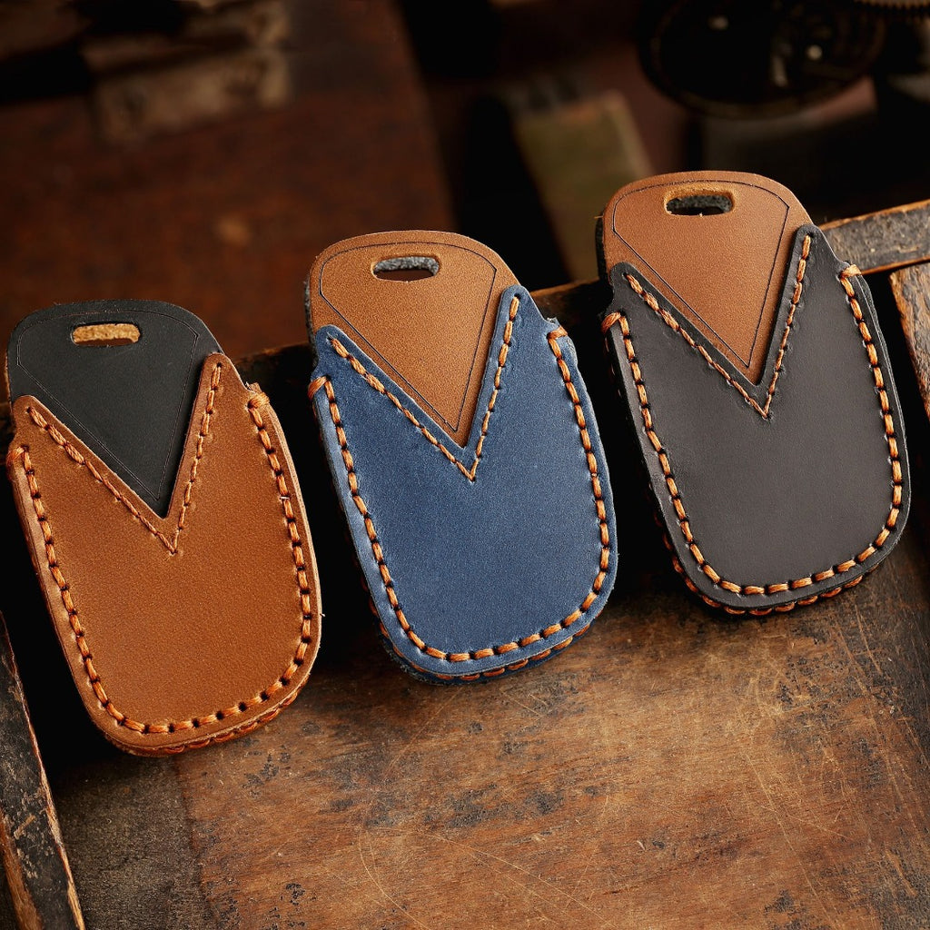 Étui de clé de voiture en cuir 3 boutons pour Hyundai Elantra, IX25 Festa et IX35 Verna