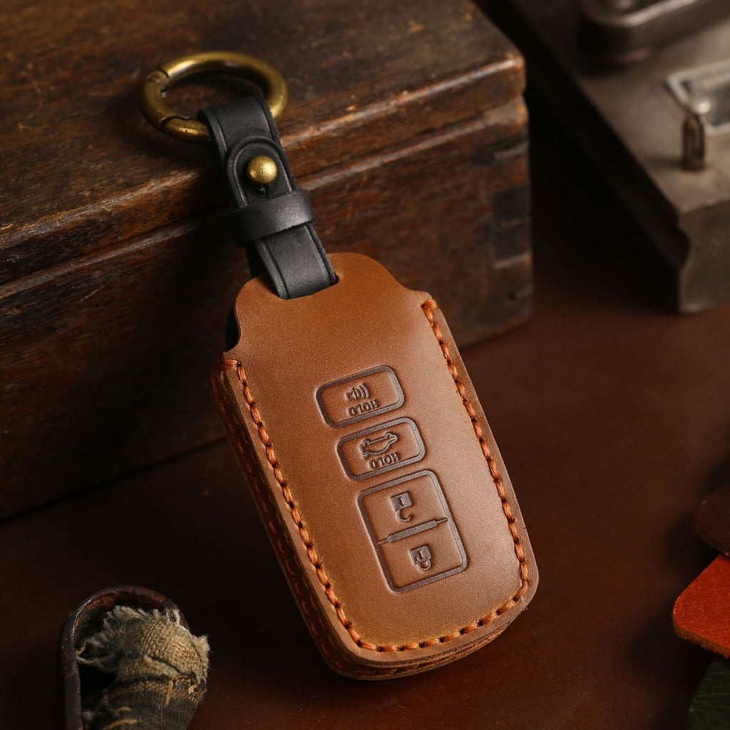 Étui de clé de voiture en cuir pour Toyota Camry, 4 boutons