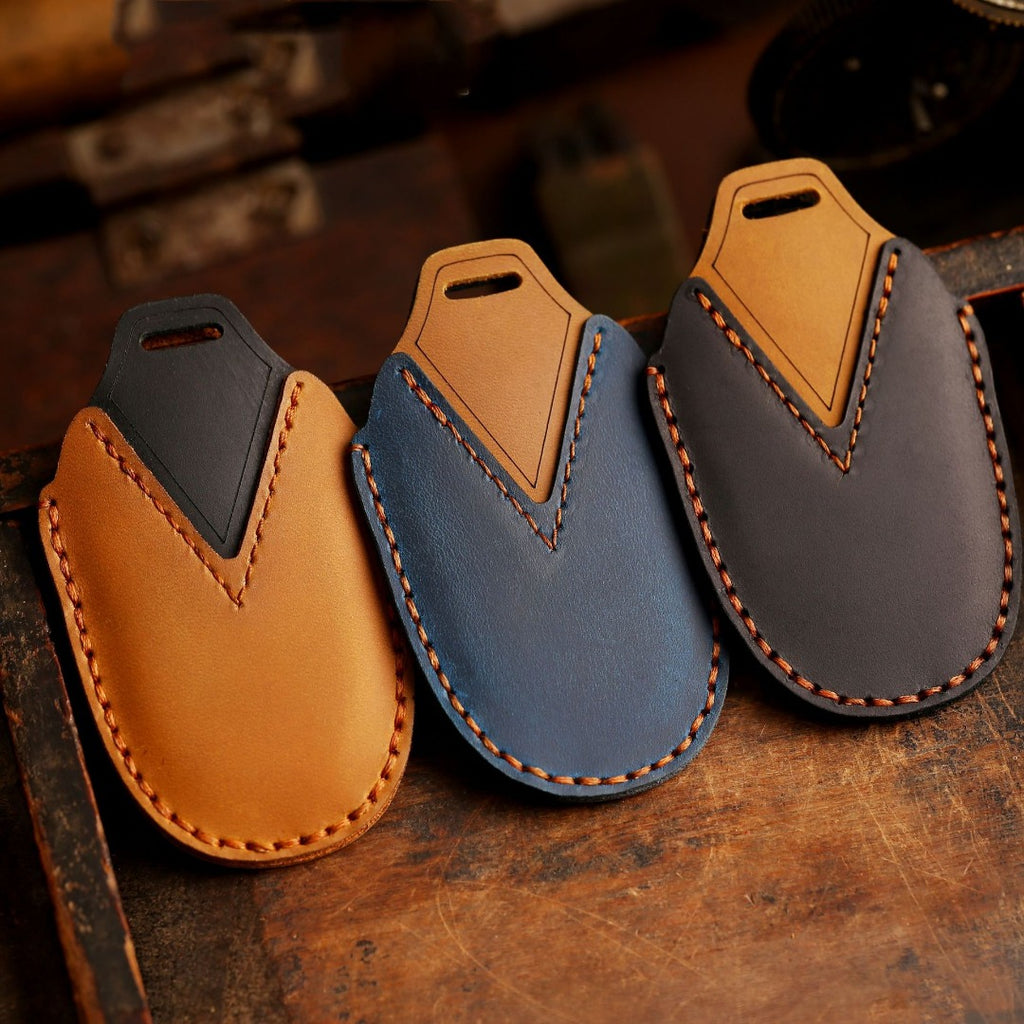 Étui de clé de voiture en cuir Ford Equator à 4 boutons