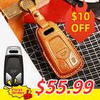 Premium Audi Leather Car Key Cover - Luxury Protection & Custom Fit for Audi Keys