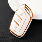 Carsine MG Car Key Case Golden Edge White / Key case
