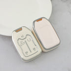 Carsine GMC Car Key Cover Silver Edge White / Key case
