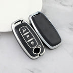 Carsine Nissan Car Key Cover Silver Edge Black / Key case