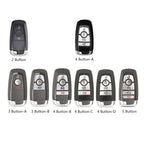 Ford Focus Explorer Kuga Sharp Aviator Lincoln Mondeo Edge F-150 Raptor Pickup Trucks Leder-Autoschlüsselhülle für 2, 3, 4 und 5 Tasten