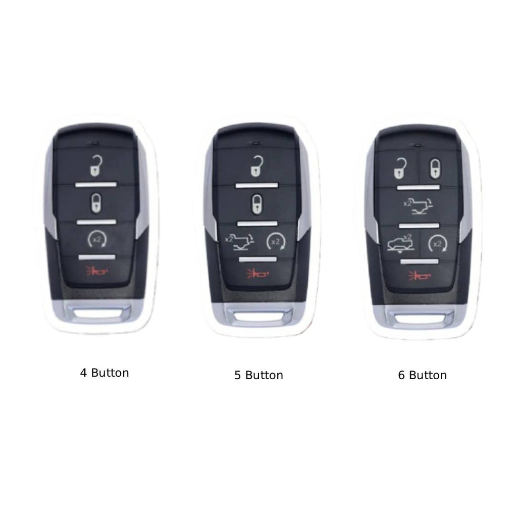 Dodge GMC Leder-Autoschlüsselhülle mit 4, 5 oder 6 Tasten
