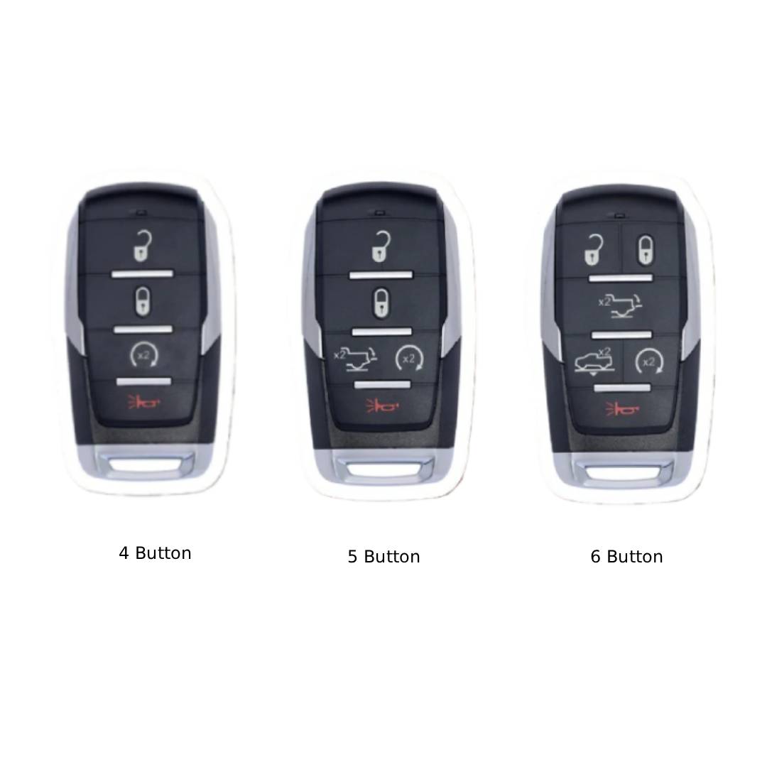 Jeep Dodge GMC RAM Leather Car Key Cover 4,5,6 Button