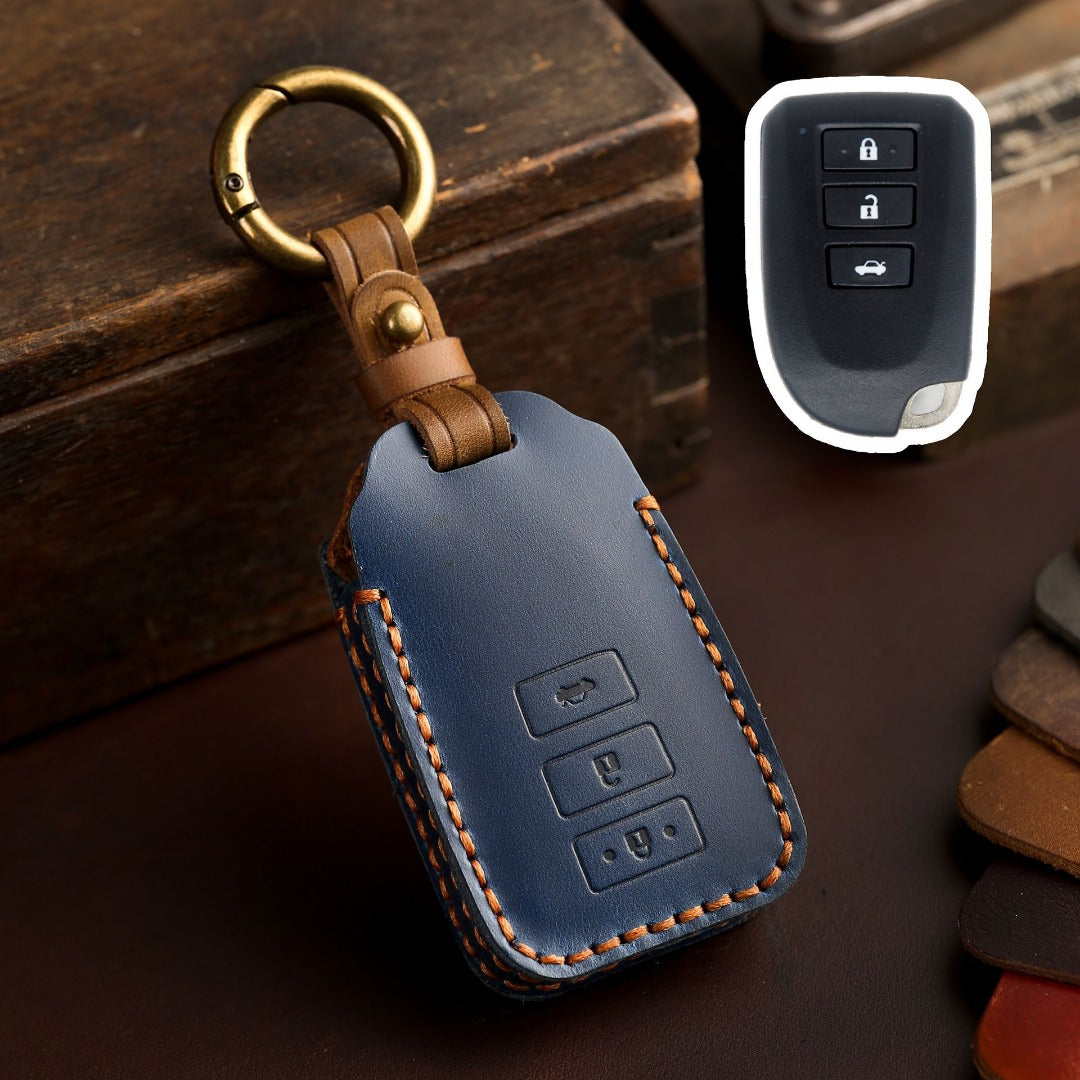 Toyota Yaris Vios Leder-Autoschlüsselhülle mit 2 oder 3 Tasten