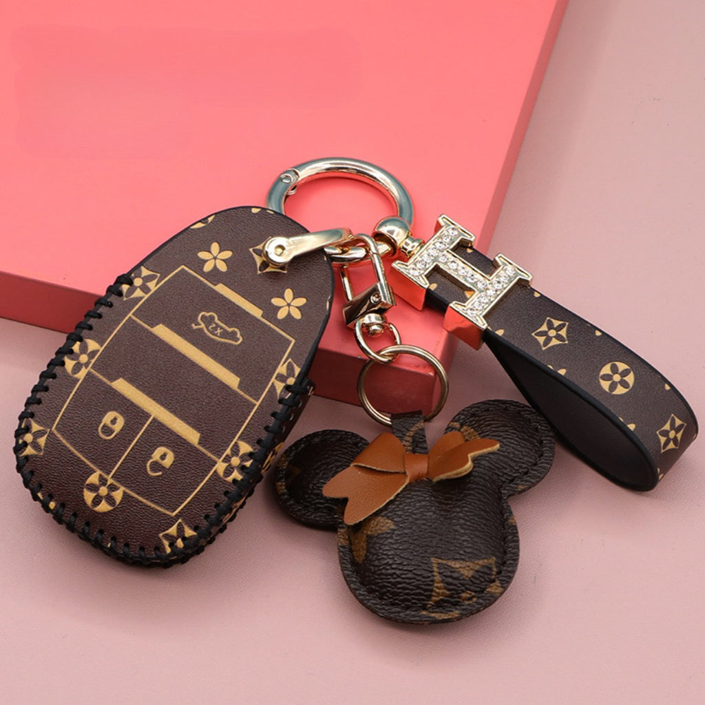 Étui à clés de voiture en cuir Alfa Romeo