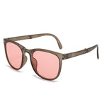 Carsine women's folding air cushion sunglasses gray+pink