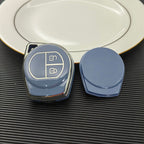 Carsine Suzuki Car Key Case Golden Edge Silver grey