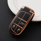 Carsine Jeep Dodge Chrysler Car Key Case Golden Edge Type A / Black / Key case